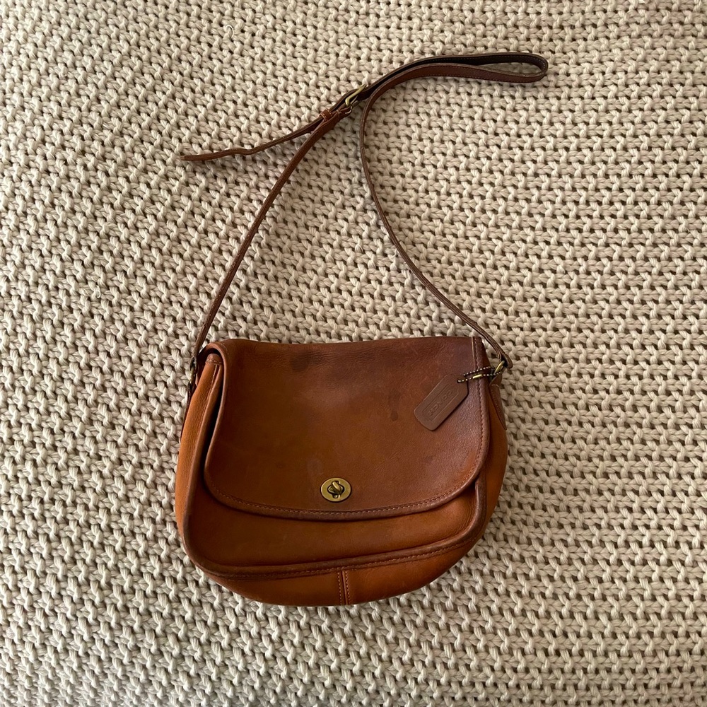 Vintage Leather Coach Bag